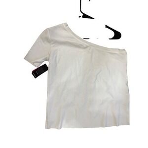 Commando One Shoulder Top White XL Essential‎ Cotton Stretch